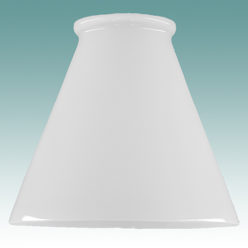 7639 White Cased Glass Cone Shade 4 9 16 Glass Lampshades