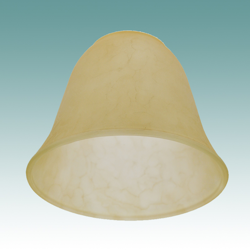 #7780 - Small Amber Bell Shade - Glass Lampshades