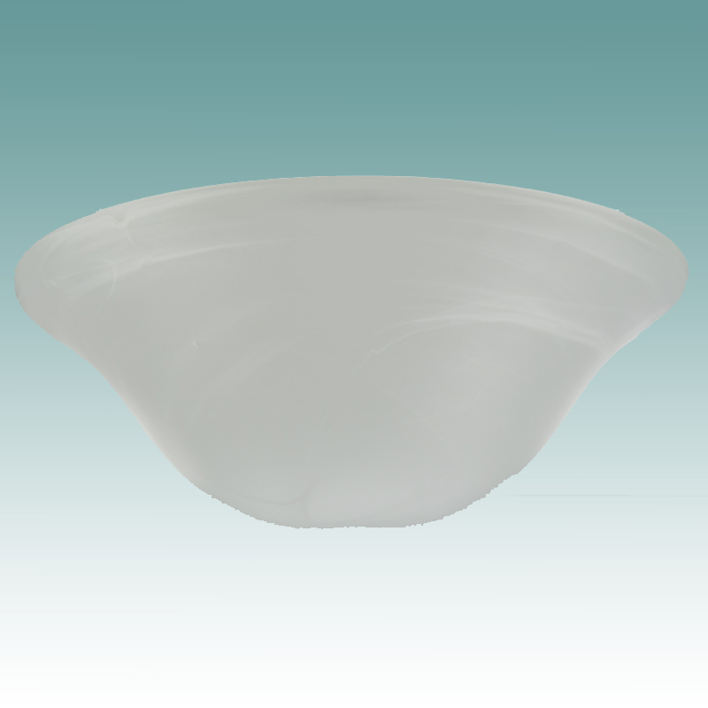 #9978 S - White Swirl Glass Dome Shade 15 1/2